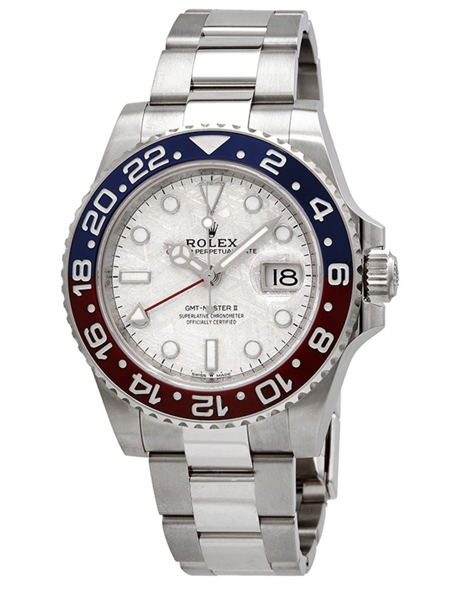 Replica Rolex GMT Master II Automatic Chronometer Meteorite Dial Pepsi Bezel Watch 40 MM