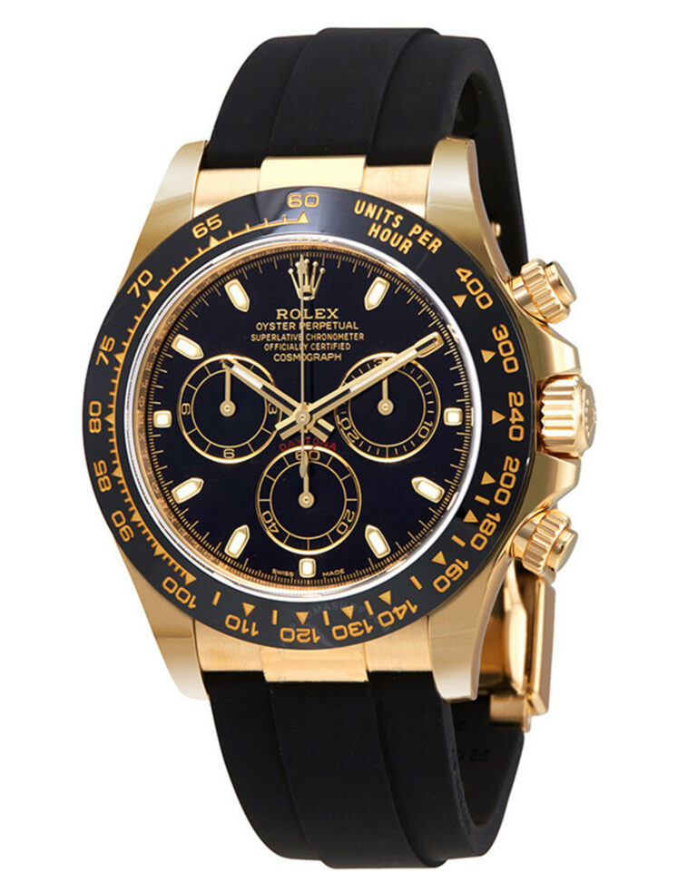Replica Rolex Daytona Automatic Black dial 18K Yellow Gold Men's Watch