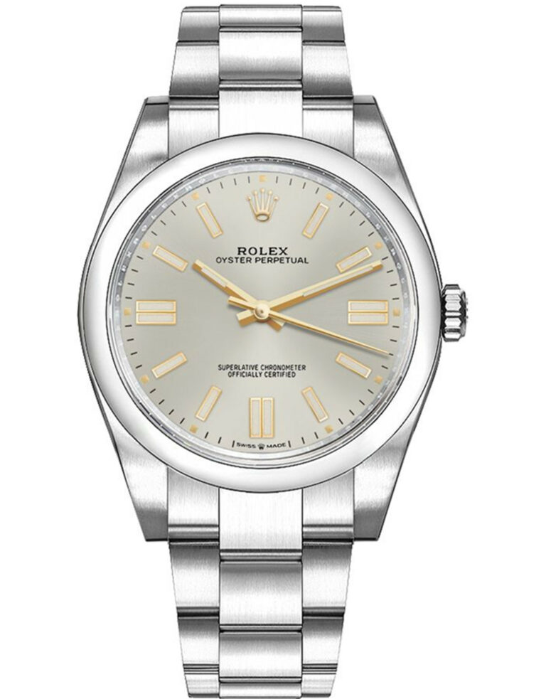 Replica Rolex Oyster Perpetual Silver Dial Stainless Steel Case Men's ...